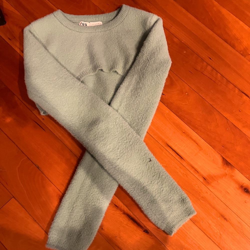 Cropped Teal Sweater